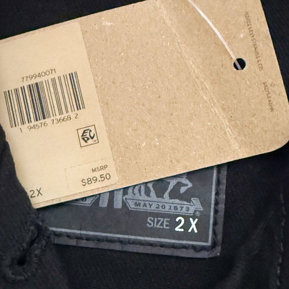 Levi's NWT Sz 2X Black Plus Trucker Denim Jean Jacket - Picture 5 of 15